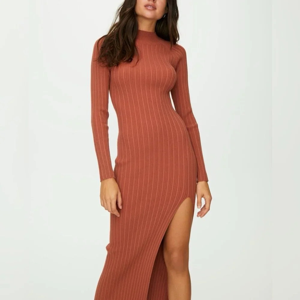 Aritzia Wilfred Alchemy Dress Long  Sleeve Bodycon Dress Size Small